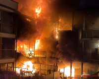 Großbrand einer Wohnanlage in Schwaz