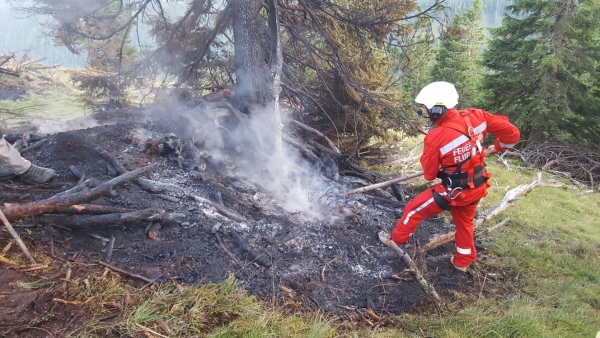 Waldbrand durch Zweckfeuer
