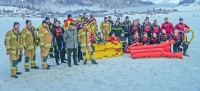 Eisige Übung des SG Wasserdienst in Thiersee