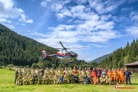 Großangelegte Vegetationsbrand-Übung im „Märzengrund“ im Zillertal