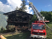 Brand einer Ferienhütte in Ramsau