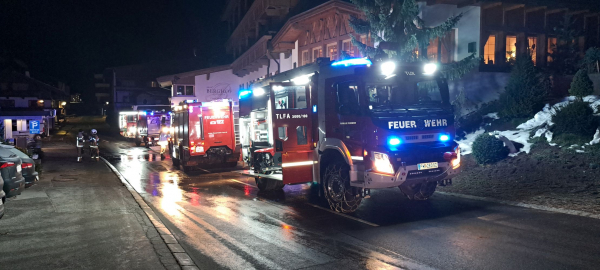 Brand in einem Hotelbetrieb in Tux