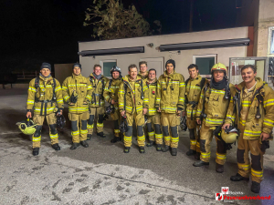 Brandhaus, Heiss-Ausbildung in Telfs für die Feuerwehr Laimach
